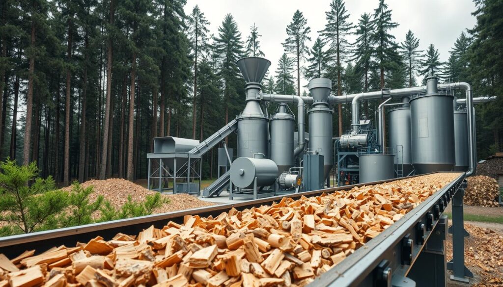 proces produkcji zrębki energetycznej